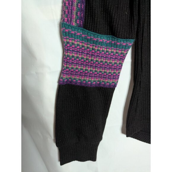 NATURAL LIFE Long Sleeve Waffle Thermal Tiered Floral Knit Top Sz S Boho Cottage - Picture 2 of 8